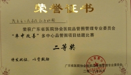 我院荣获省 “卒中改善”多中心品管圈项目结题比赛二等奖