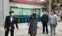 医院领导落实节日期间创卫工作等情况并进行现场办公