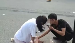 路遇车祸，伤者命悬一线！茂医护士毫不犹豫跪地救人